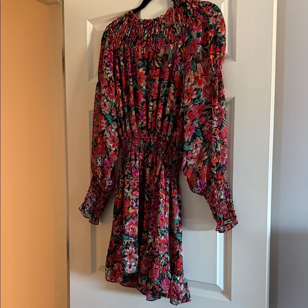 MISA Los Angeles Ximena or Marin floral print mini dress. 
Floral Smocked Dress